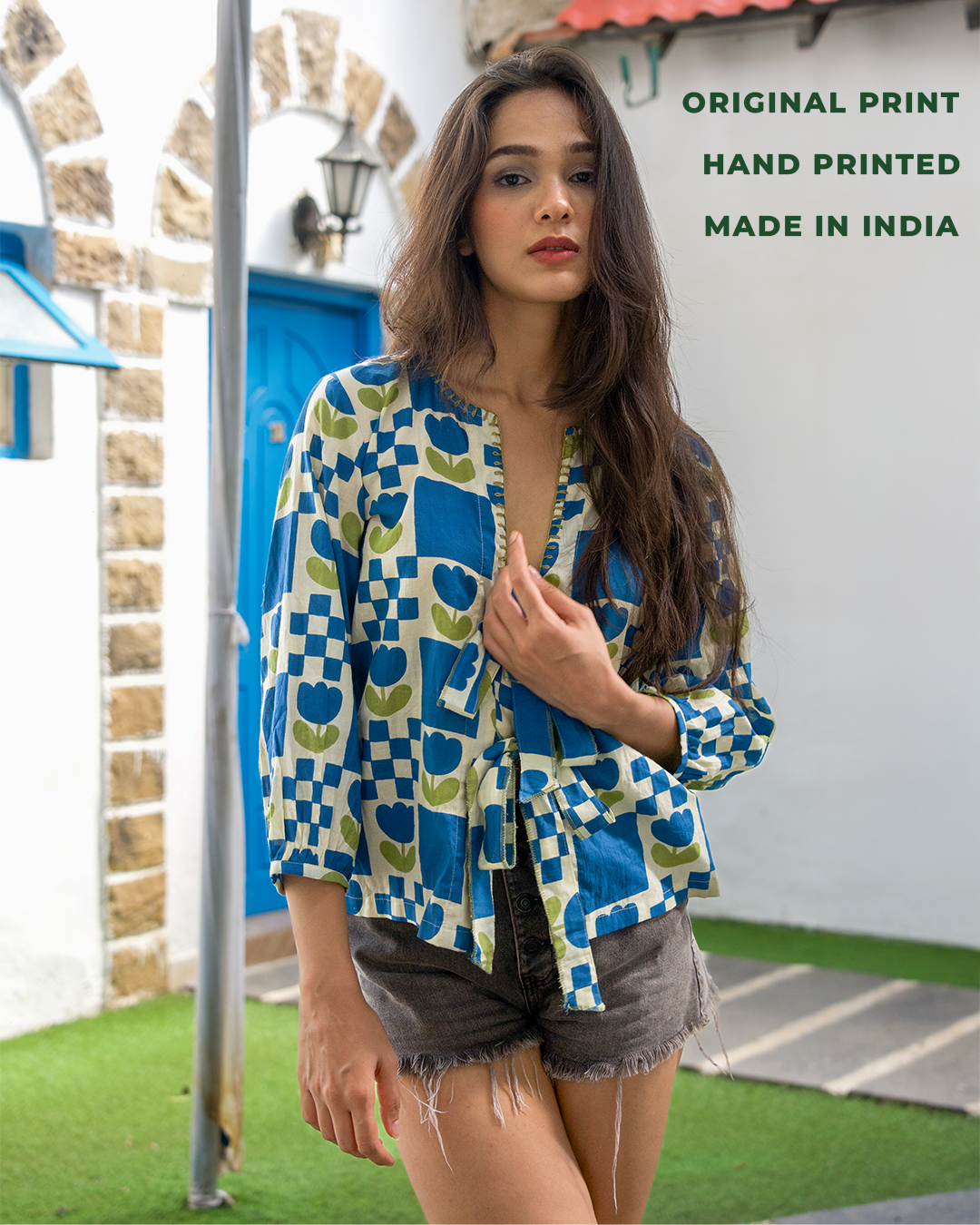 Ocean Heart Tie Shirt
