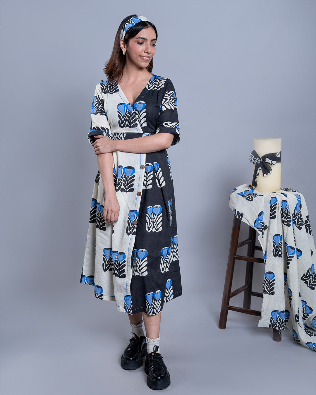 Dusk & Dawn Floral Wrap Dress
