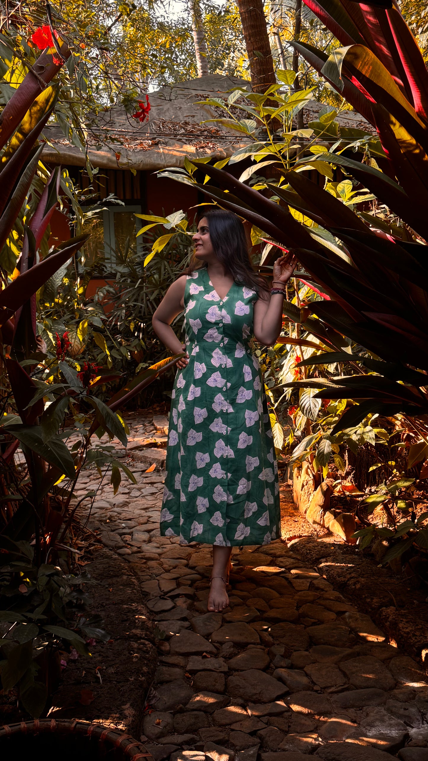 Petal Whispers A Line Dress