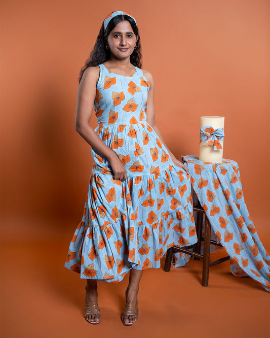 Azure Bloom Dress