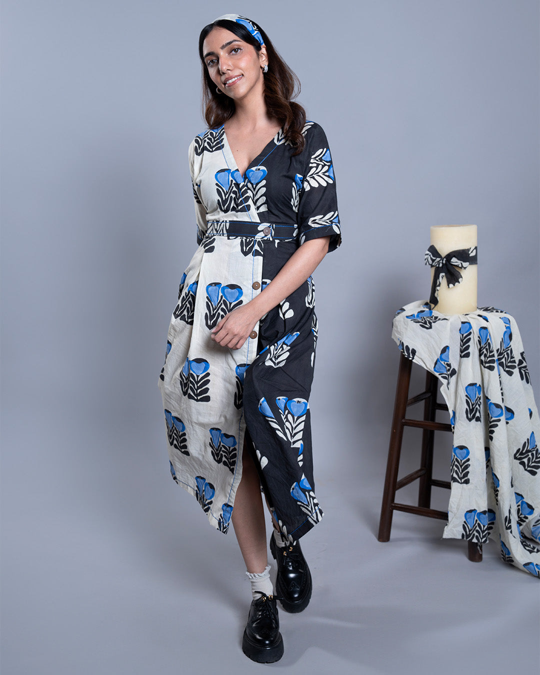 Dusk & Dawn Floral Wrap Dress