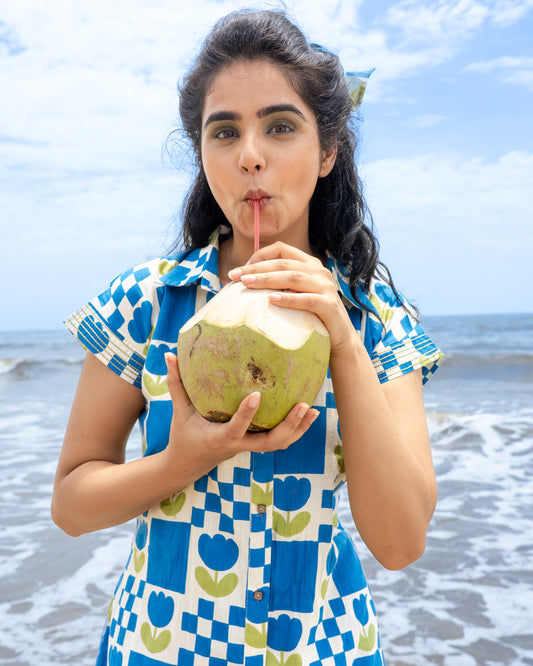Ocean Heart Shirt Dress