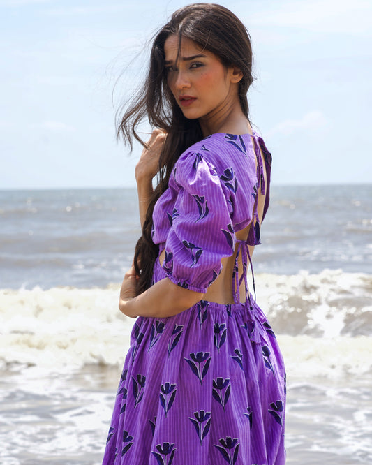 Lavender Haze Backless Dress