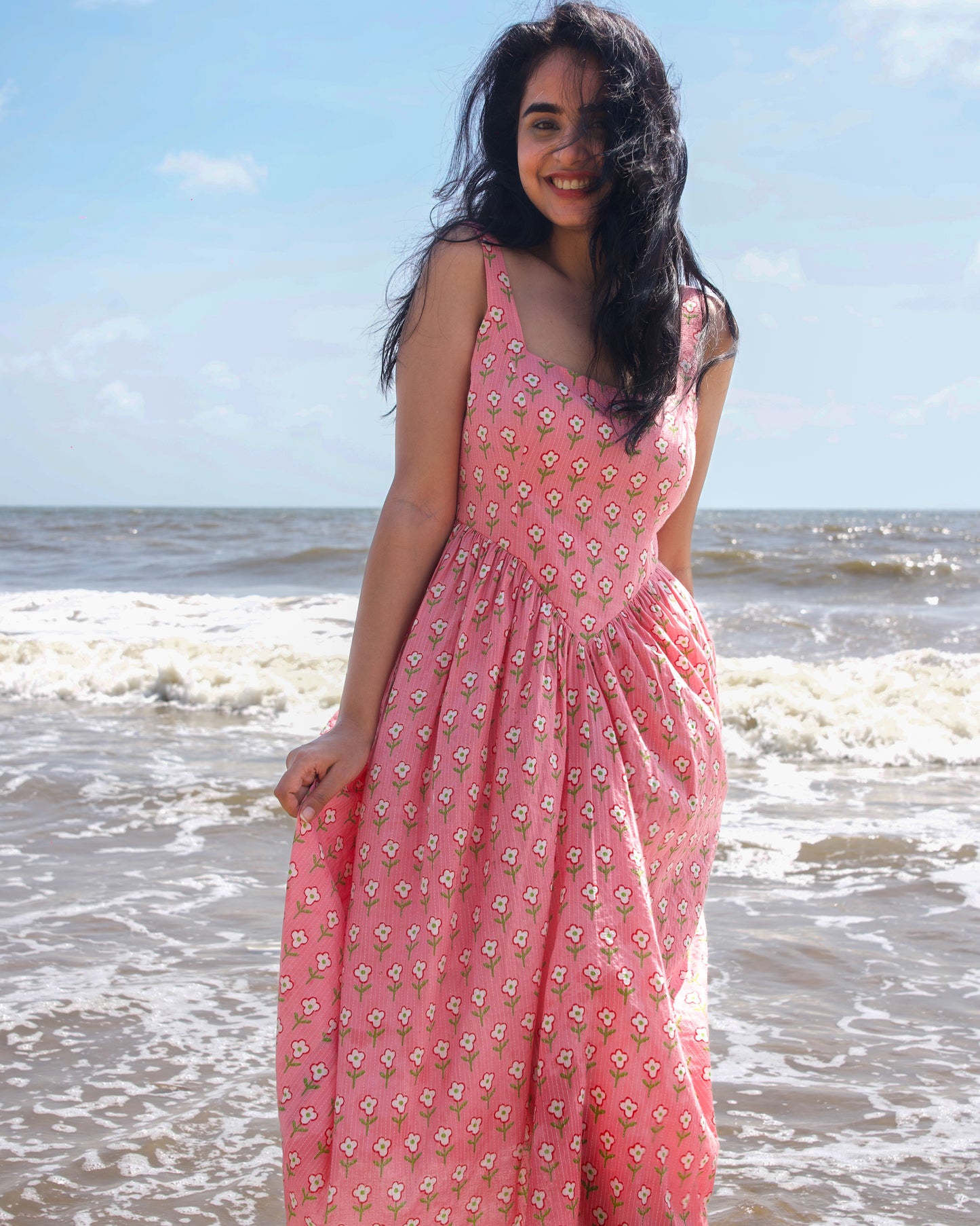Rosy Ruffle Corset Dress
