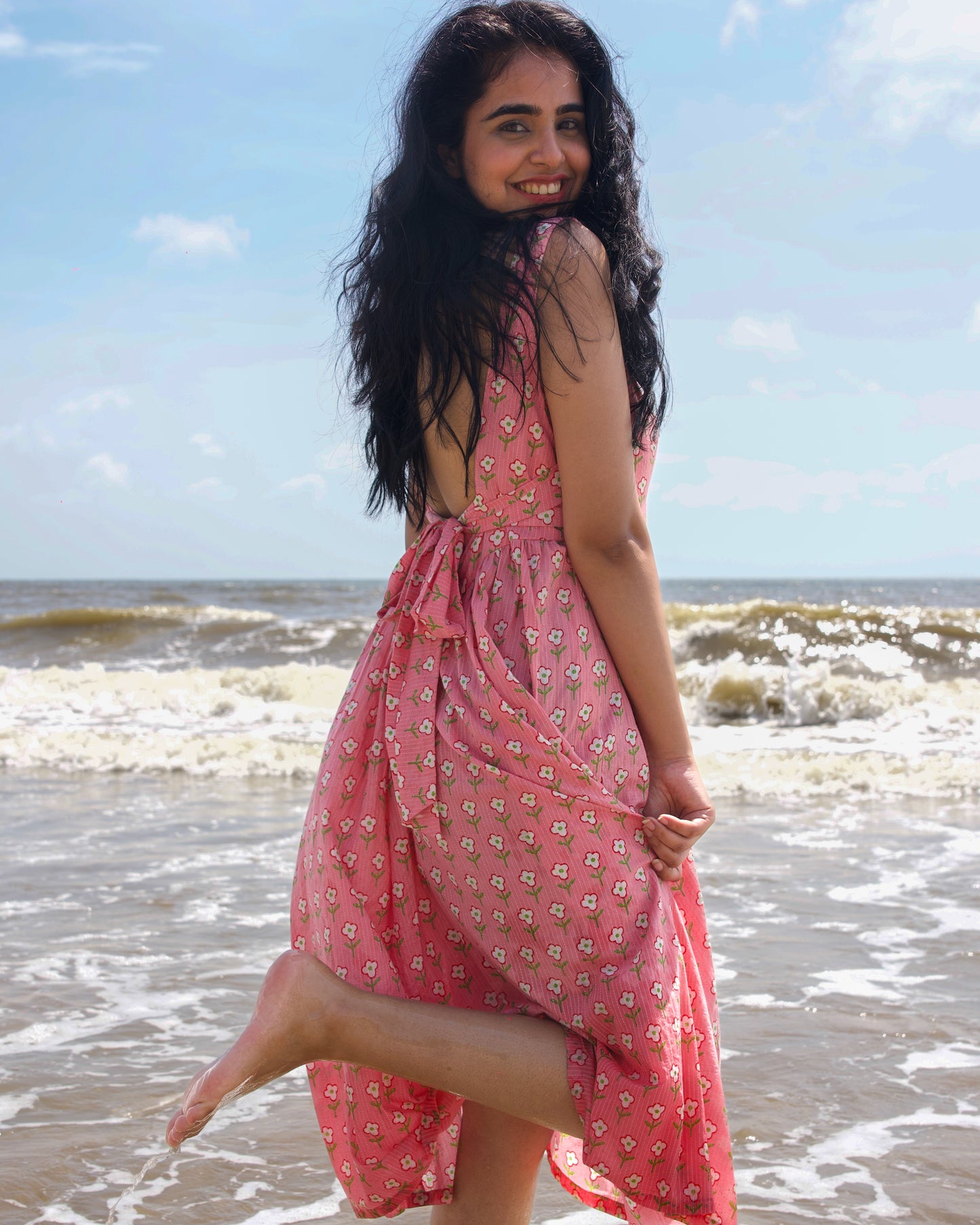 Rosy Ruffle Corset Dress