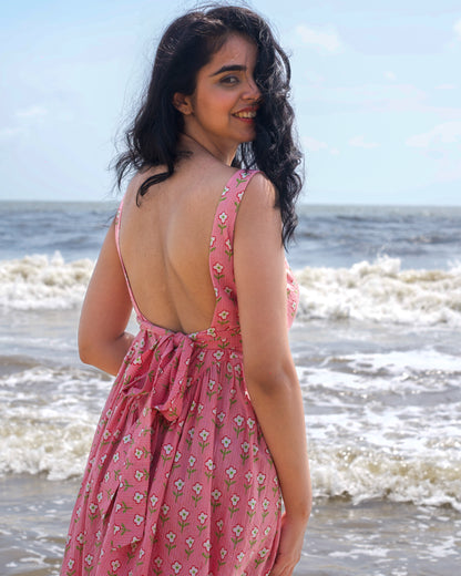 Rosy Ruffle Corset Dress