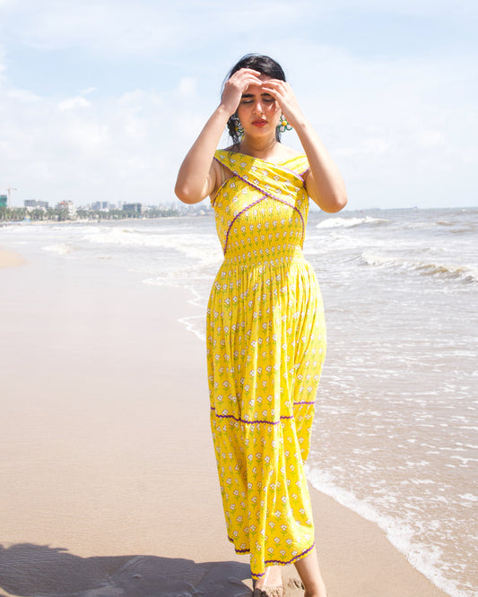 Sunheart Smocked Dress