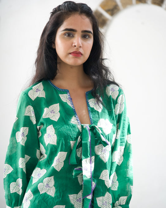 Petal Whispers Tie Shirt